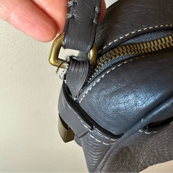 J.Crew Signet Black Leather Small Camera Crossbody Bag - Picture 10 of 10